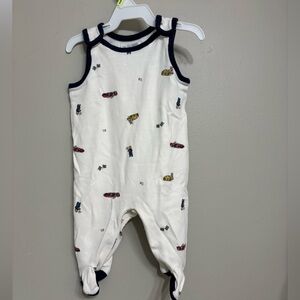 Ralph Lauren Race Car Bear Overalls. Baby size 3m